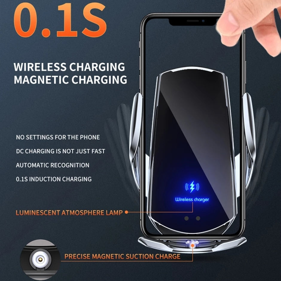 Car Wireless Charger Magnetic Car Mount Phone Holder